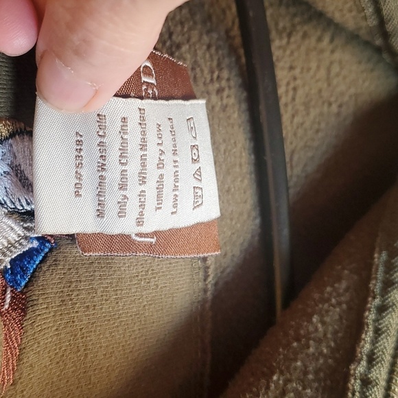 Ducks Unlimited Vintage Embroidered 1/4 zip with Pocket Pullover Sz L Sweatshirt - Picture 6 of 12